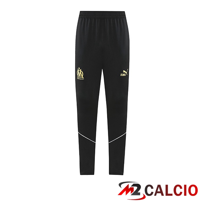 Maglie Calcio Personalizzate,Tute Calcio Squadre,Maglia Nazionale Italiana Calcio | Pantaloni Da Allenamento Marsiglia OM Nero 2025/2026