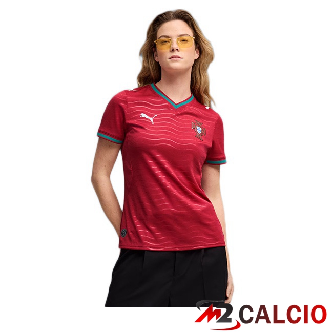 Maglie Calcio Personalizzate,Tute Calcio Squadre,Maglia Nazionale Italiana Calcio | Maglie Calcio Portogallo Donna Prima Rosso 2026/2027