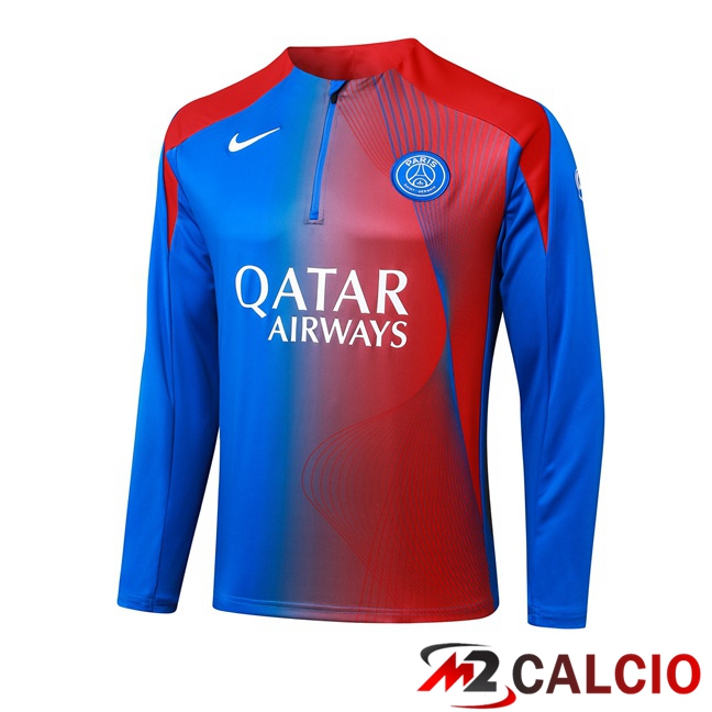Maglie Calcio Personalizzate,Tute Calcio Squadre,Maglia Nazionale Italiana Calcio | Felpa Allenamento Paris PSG Blu Rosso 2025/2026