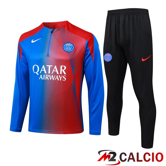 Maglie Calcio Personalizzate,Tute Calcio Squadre,Maglia Nazionale Italiana Calcio | Insieme Tuta Calcio Paris PSG Blu Rosso 2025/2026