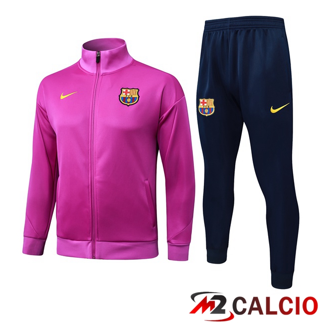 Maglie Calcio Personalizzate,Tute Calcio Squadre,Maglia Nazionale Italiana Calcio | Insieme Tuta Calcio - Giacca FC Barcellona Viola 2025/2026