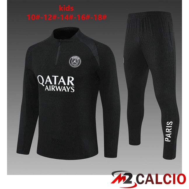 Maglie Calcio Personalizzate,Tute Calcio Squadre,Maglia Nazionale Italiana Calcio | Insieme Tuta Calcio Paris PSG Bambino Nero 2025/2026