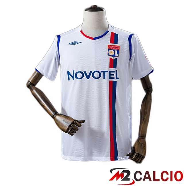 Maglie Calcio Personalizzate,Tute Calcio Squadre,Maglia Nazionale Italiana Calcio | Maglie Calcio Lione OL Retro Prima Bianco 2009-2009