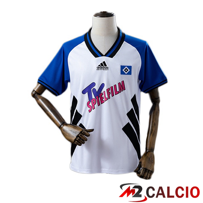Maglie Calcio Personalizzate,Tute Calcio Squadre,Maglia Nazionale Italiana Calcio | Maglie Calcio Hamburger SV Retro Prima Bianco Blu 1994-1995