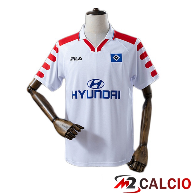 Maglie Calcio Personalizzate,Tute Calcio Squadre,Maglia Nazionale Italiana Calcio | Maglie Calcio Hamburger SV Retro Prima Bianco 1998-1999