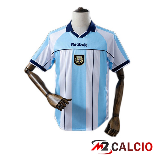 Maglie Calcio Personalizzate,Tute Calcio Squadre,Maglia Nazionale Italiana Calcio | Maglie Calcio Argentina Retro Prima Bianco Blu 2000