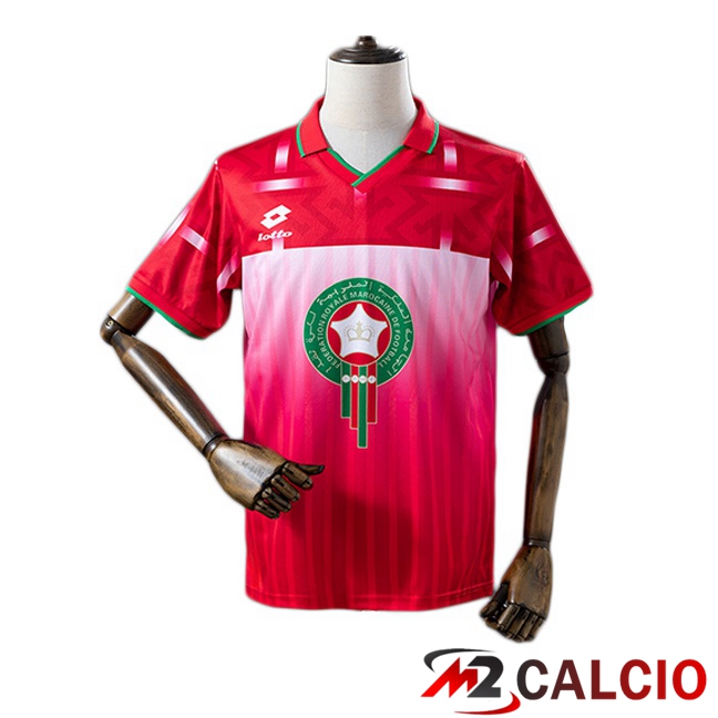 Maglie Calcio Personalizzate,Tute Calcio Squadre,Maglia Nazionale Italiana Calcio | Maglie Calcio Marocco Retro Prima Rosso 1994