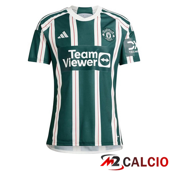 Maglie Calcio Personalizzate,Tute Calcio Squadre,Maglia Nazionale Italiana Calcio | Maglie Calcio Manchester United Retro Seconda Verde Bianco 2023-2024