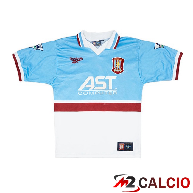 Maglie Calcio Personalizzate,Tute Calcio Squadre,Maglia Nazionale Italiana Calcio | Maglie Calcio Aston Villa Retro Seconda Blu Bianco 1997-1998