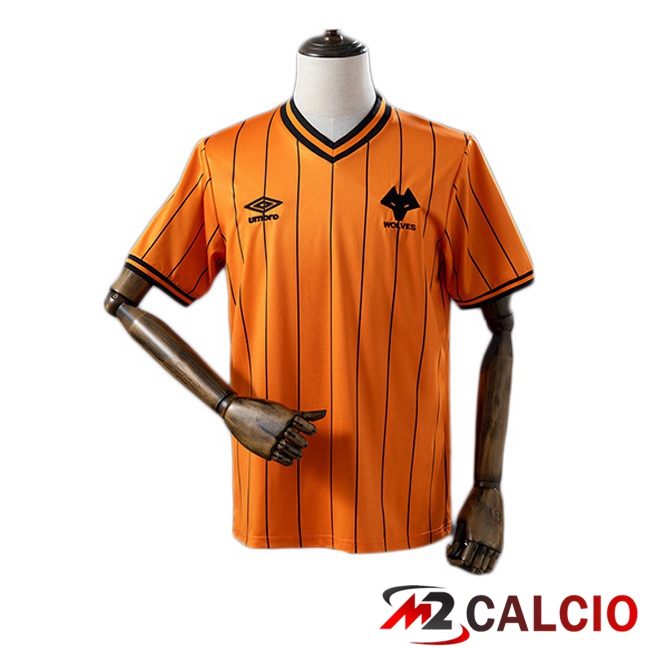 Maglie Calcio Personalizzate,Tute Calcio Squadre,Maglia Nazionale Italiana Calcio | Maglie Calcio Wolves Retro Prima Giallo 1985-1986