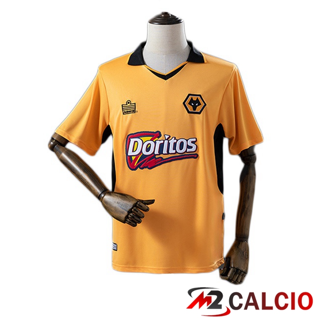 Maglie Calcio Personalizzate,Tute Calcio Squadre,Maglia Nazionale Italiana Calcio | Maglie Calcio Wolves Retro Prima Giallo 2002-2004