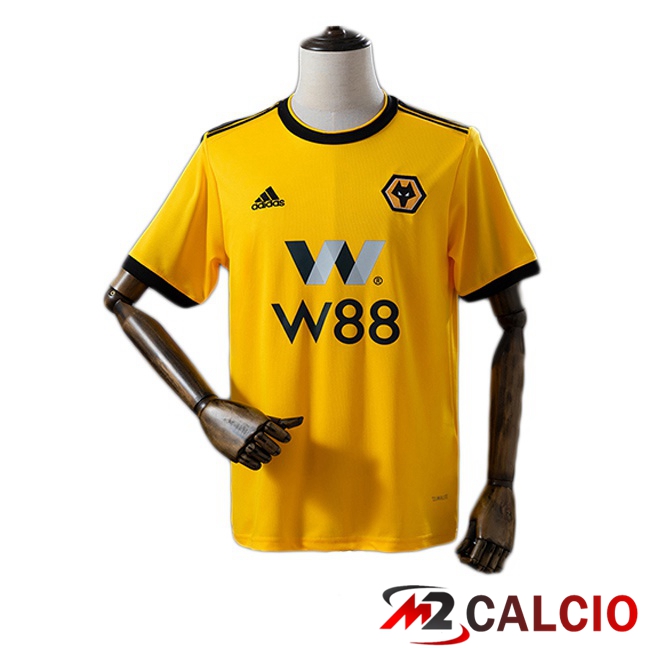 Maglie Calcio Personalizzate,Tute Calcio Squadre,Maglia Nazionale Italiana Calcio | Maglie Calcio Wolves Retro Prima Giallo 2018-2019