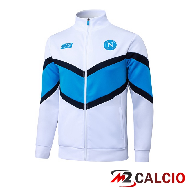 Maglie Calcio Personalizzate,Tute Calcio Squadre,Maglia Nazionale Italiana Calcio | Giacca Calcio SSC Napoli Bianco 2025/2026