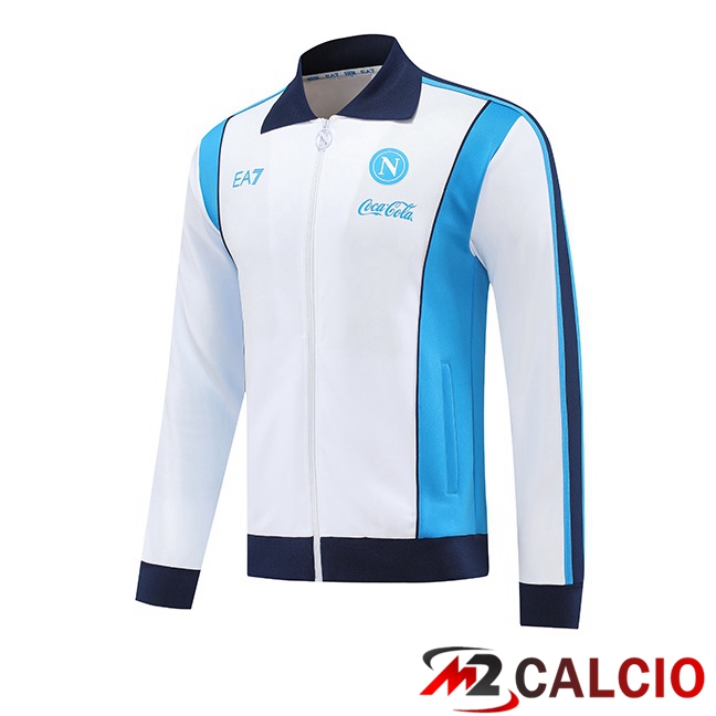 Maglie Calcio Personalizzate,Tute Calcio Squadre,Maglia Nazionale Italiana Calcio | Giacca Calcio SSC Napoli Bianco 2025/2026