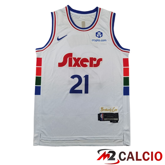 Maglie Calcio Personalizzate,Tute Calcio Squadre,Maglia Nazionale Italiana Calcio | Maglie Philadelphia 76ers (EMBIID #21) 2024/2025 Bianco Maglie Calcio Personalizzate,Tute Calcio Squadre,Maglia Nazionale Italiana Calcio | Maglie Philadelphia 76ers (EMBIID #21) 2024/2025 Bianco