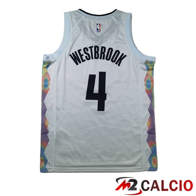 Maglie Denver Nuggets (WESTBROOK #4) 2025/2026 Bianco/Nero