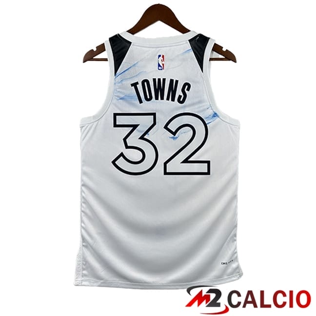Maglie Minnesota Timberwolves (TOWNS #32) 2025/2026 Bianco/Blu