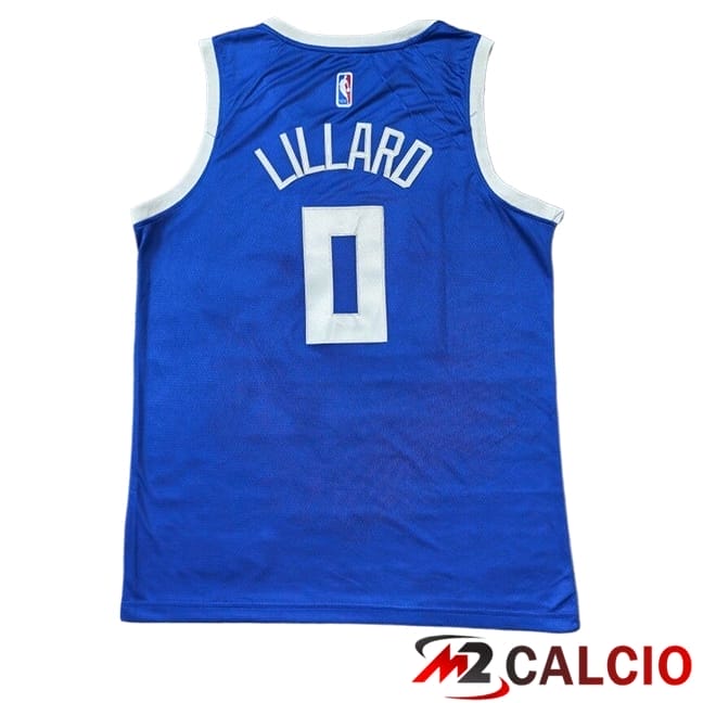Maglie Milwaukee Bucks (LILLARD #0) 2024/2025 Blu/Bianco