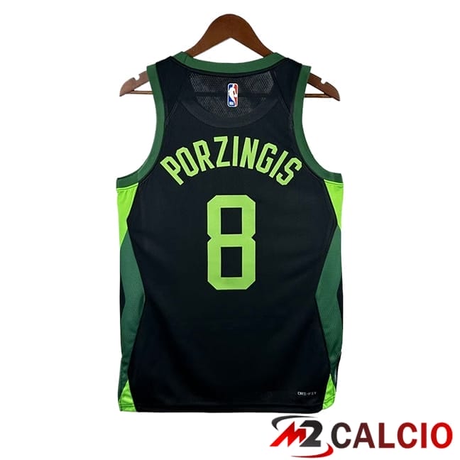Maglie Boston Celtics (PORZINGIS #8) 2024/2025 Nero/Verde - MD.2