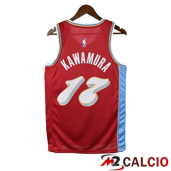 Maglie Memphis Grizzlies (KAWAMURA #17) 2024/2025 Rosso/Blu