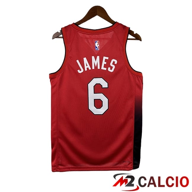 Maglie Miami Heat (JAMES #6) 2024/2025 Rosso/Nero