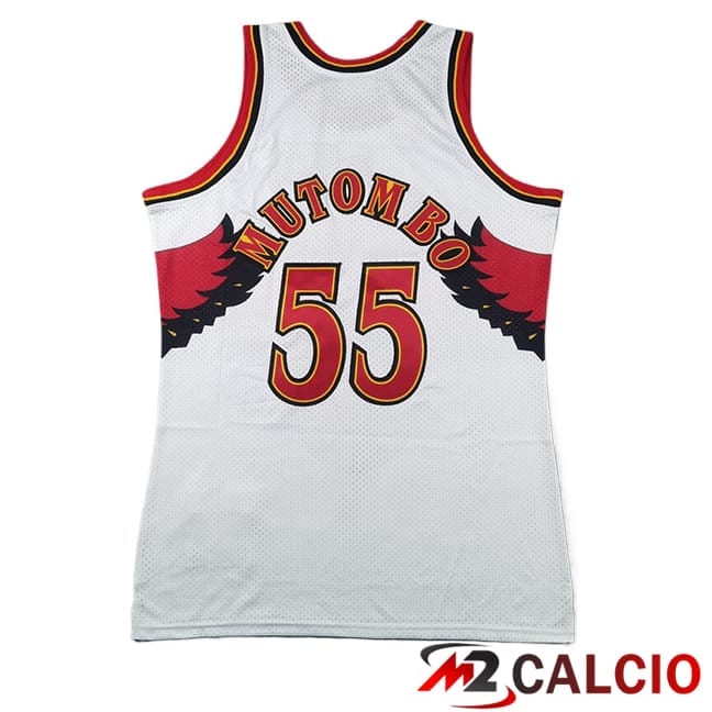 Maglie Atlanta Hawks (MUTOMBO #55) 2025/2026 Bianco/Rosso