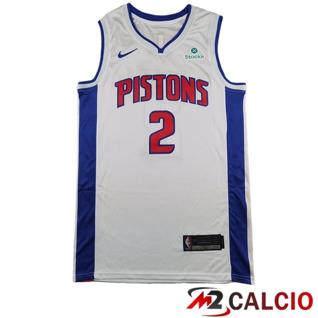 Maglie Calcio Personalizzate,Tute Calcio Squadre,Maglia Nazionale Italiana Calcio | Maglie Detroit Pistons (CUNNINGHAM #2) 2025/2026 Bianco/Rosso/Blu