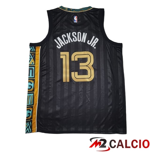 Maglie Memphis Grizzlies (JACKSON JR. #13) 2025/2026 Beige/Arancia/Nero