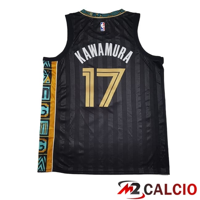 Maglie Memphis Grizzlies (KAWAMURA #17) 2025/2026 Beige/Arancia/Nero