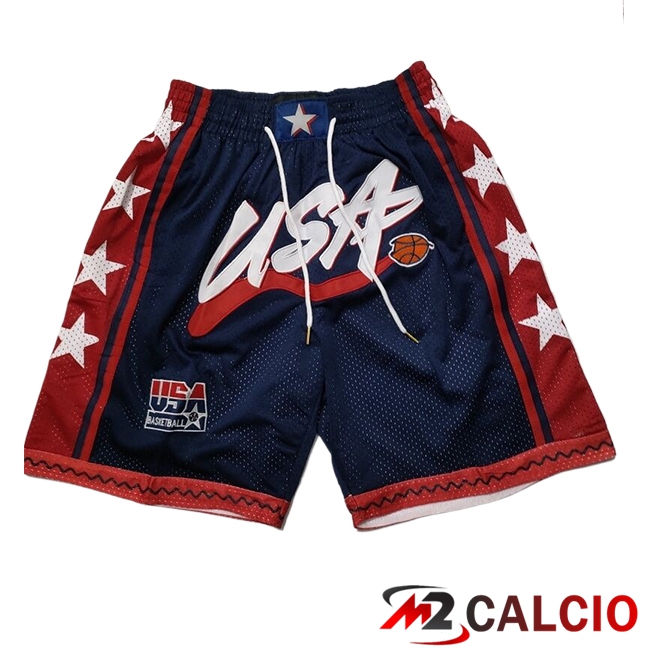Maglie Calcio Personalizzate,Tute Calcio Squadre,Maglia Nazionale Italiana Calcio | Pantaloncini NBA USA 2025/2026 Blu/Rosso - MD.2