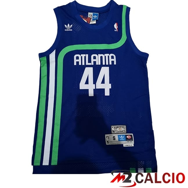 Maglie Calcio Personalizzate,Tute Calcio Squadre,Maglia Nazionale Italiana Calcio | Maglie Atlanta Hawks (PISTOL #44) 2025/2026 Blu/Verde