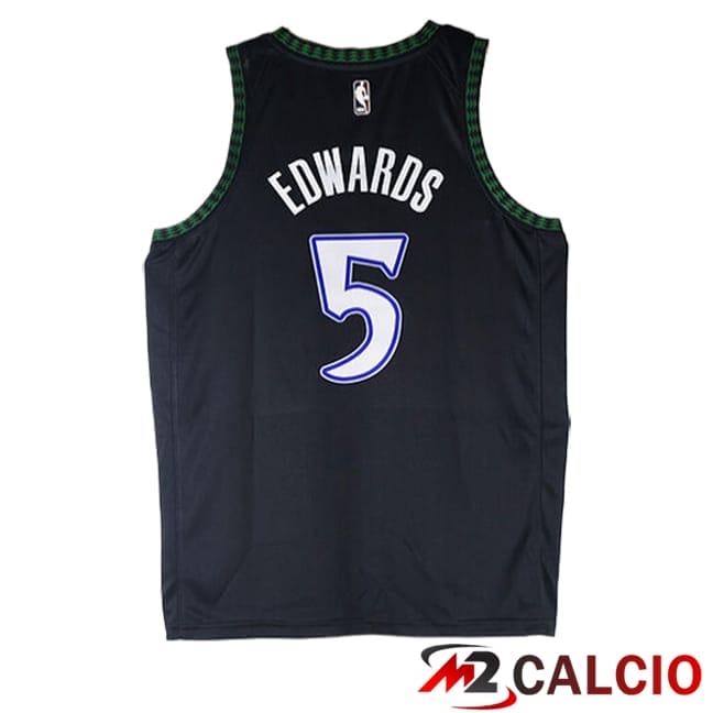 Maglie Minnesota Timberwolves (EDWARDS #5) 2025/2026 Nero/Verde
