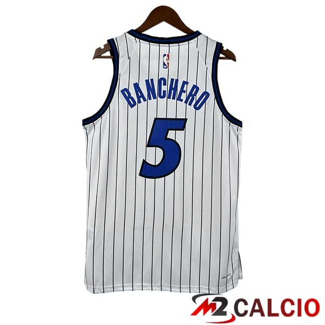Maglie Orlando Magic (BANCHERO #5) 2025/2026 Bianco/Blu/Nero