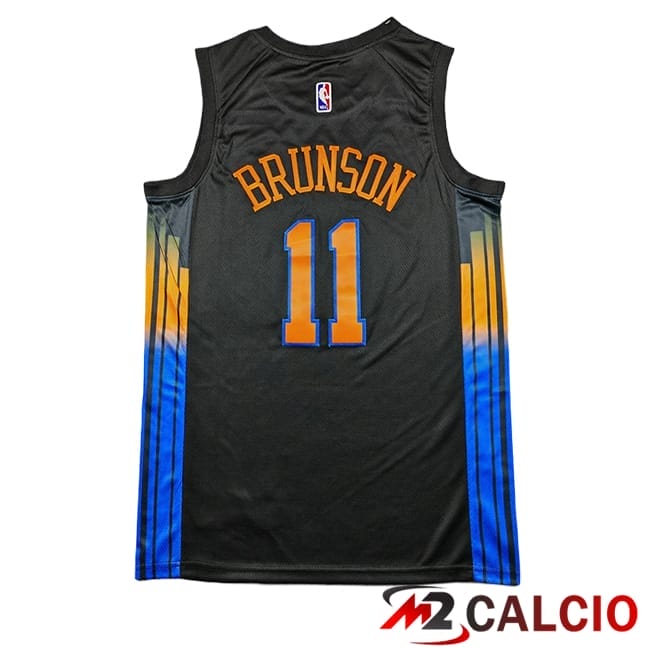 Maglie New York Knicks (BRUNSON #11) 2025/2026 Nero/Blu/Arancia