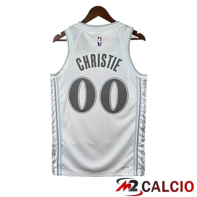 Maglie Dallas Mavericks (CHRISTIE #00) 2025/2026 Bianco/Grigio