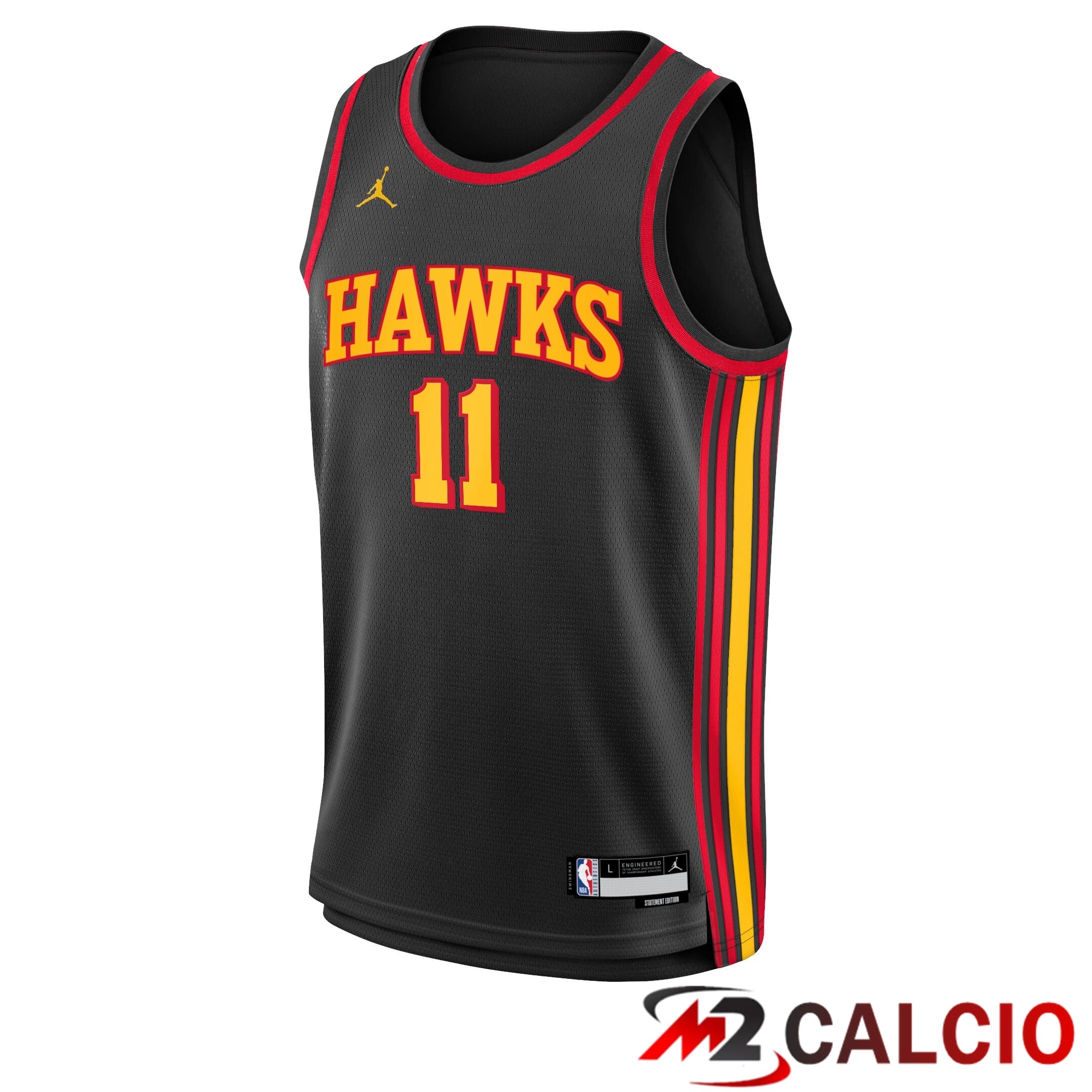 Maglie Calcio Personalizzate,Tute Calcio Squadre,Maglia Nazionale Italiana Calcio | Maglie Atlanta Hawks Jordan Statement Edition Swingman 22 - Nero - Trae Young - Ragazzi