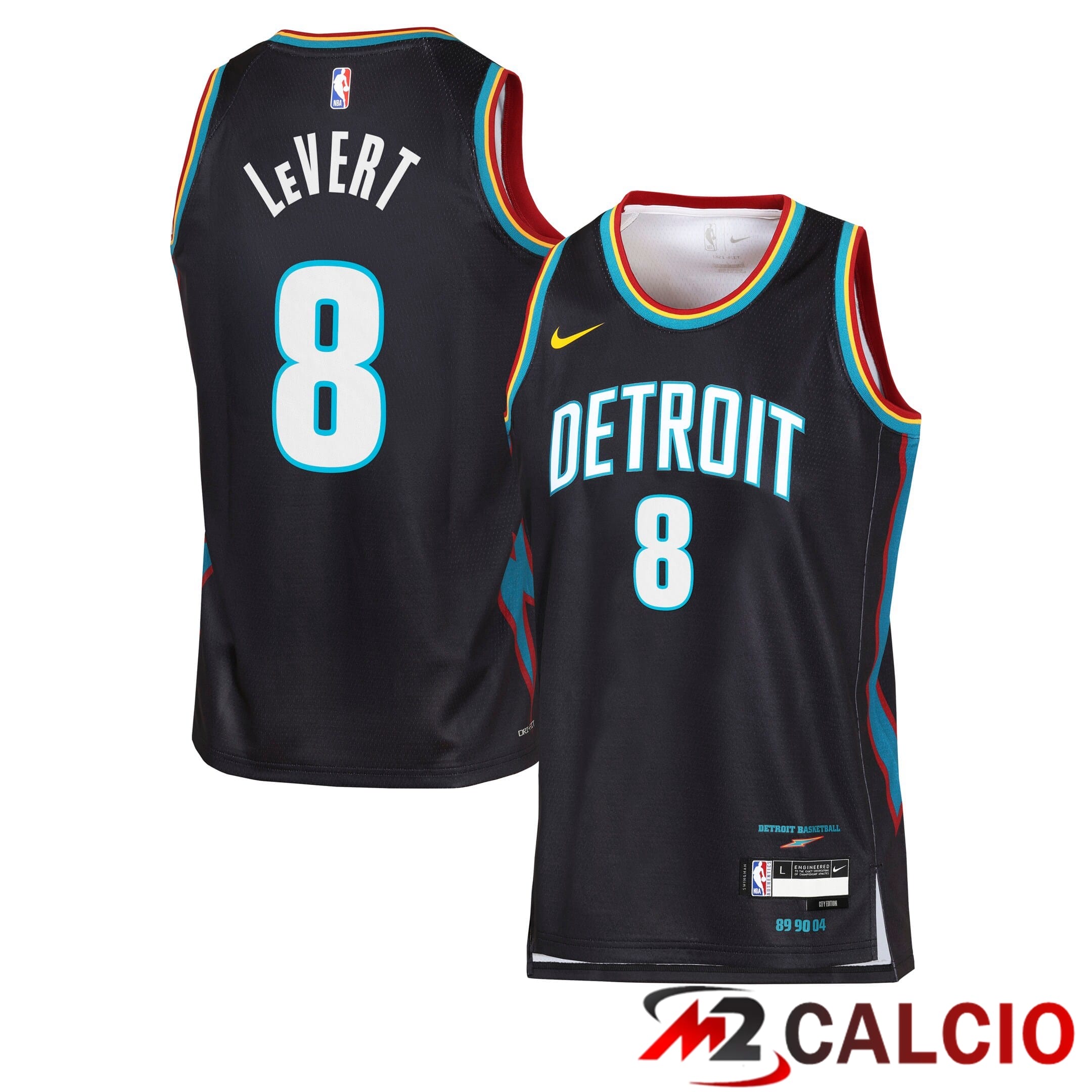 Maglie Calcio Personalizzate,Tute Calcio Squadre,Maglia Nazionale Italiana Calcio | Maglie Detroit Pistons Nike 2025/26 City Edition Swingman - Nera - Caris LeVerde - Gioventu