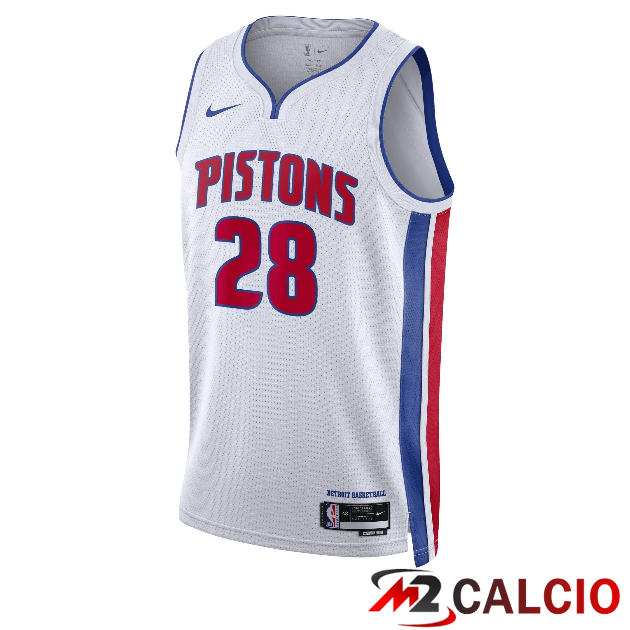 Maglie Calcio Personalizzate,Tute Calcio Squadre,Maglia Nazionale Italiana Calcio | Maglie Detroit Pistons Nike Association Edition Swingman - Bianca - Isaiah Stewart - Unisex