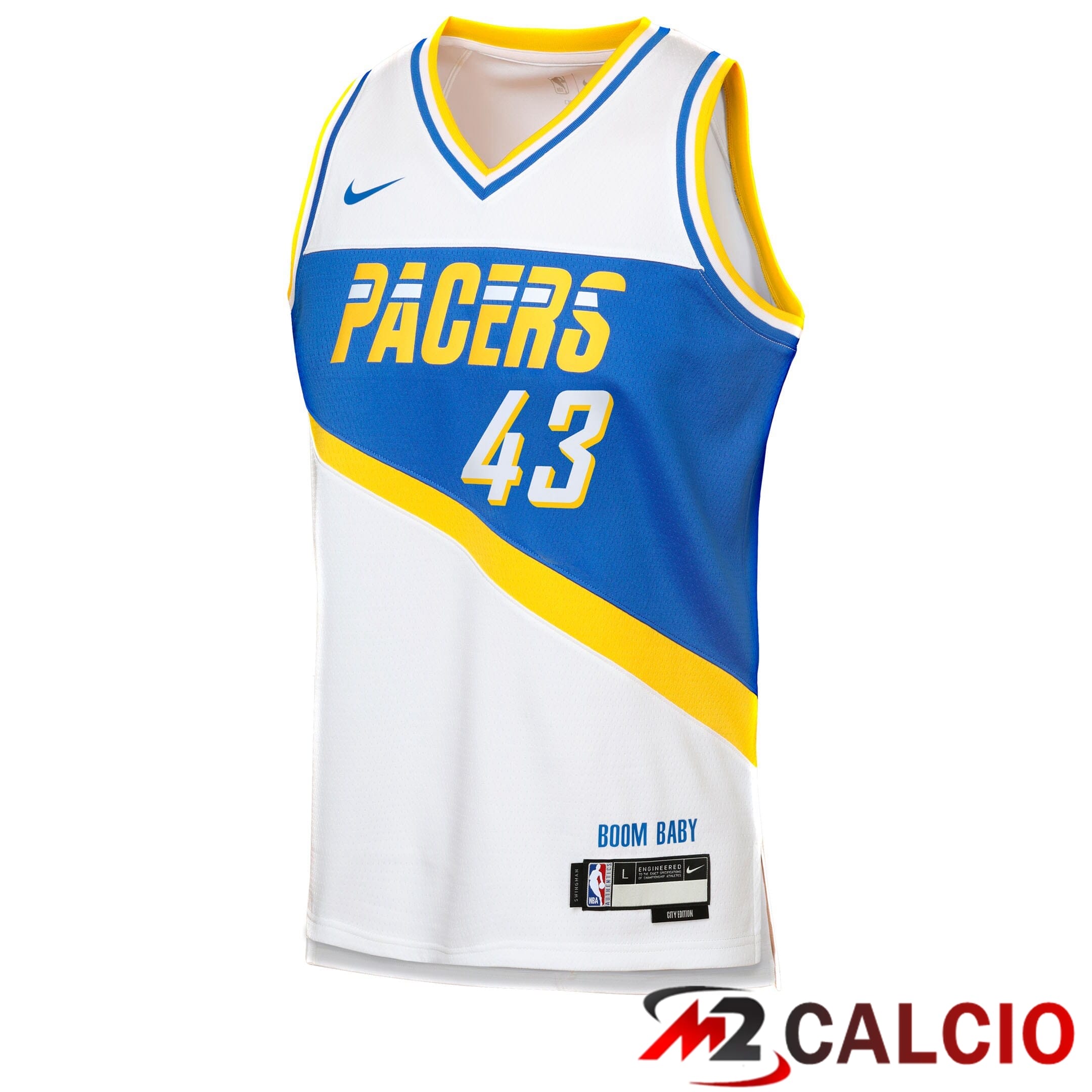 Maglie Indiana Pacers Nike 2025/26 City Edition Swingman - Bianca - Pascal Siakam - Ragazzi