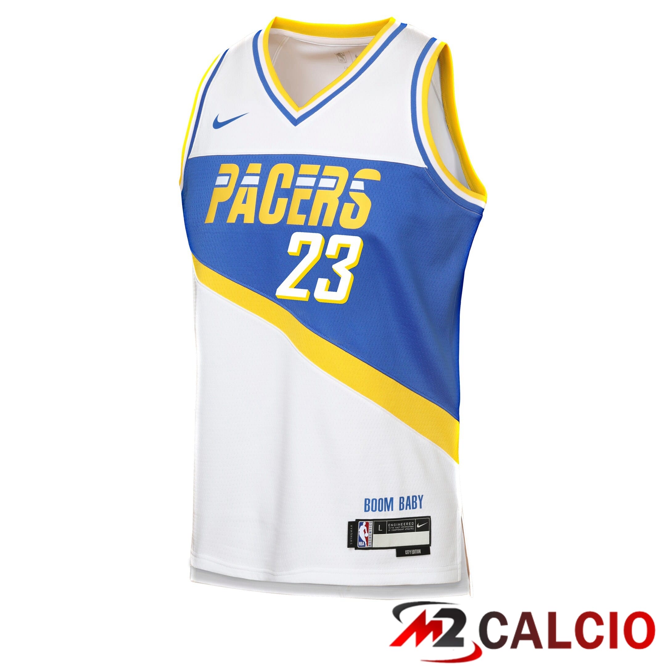 Maglie Indiana Pacers Nike City Edition Swingman 2025/26 - Bianca - Aaron Nesmith - Ragazzi