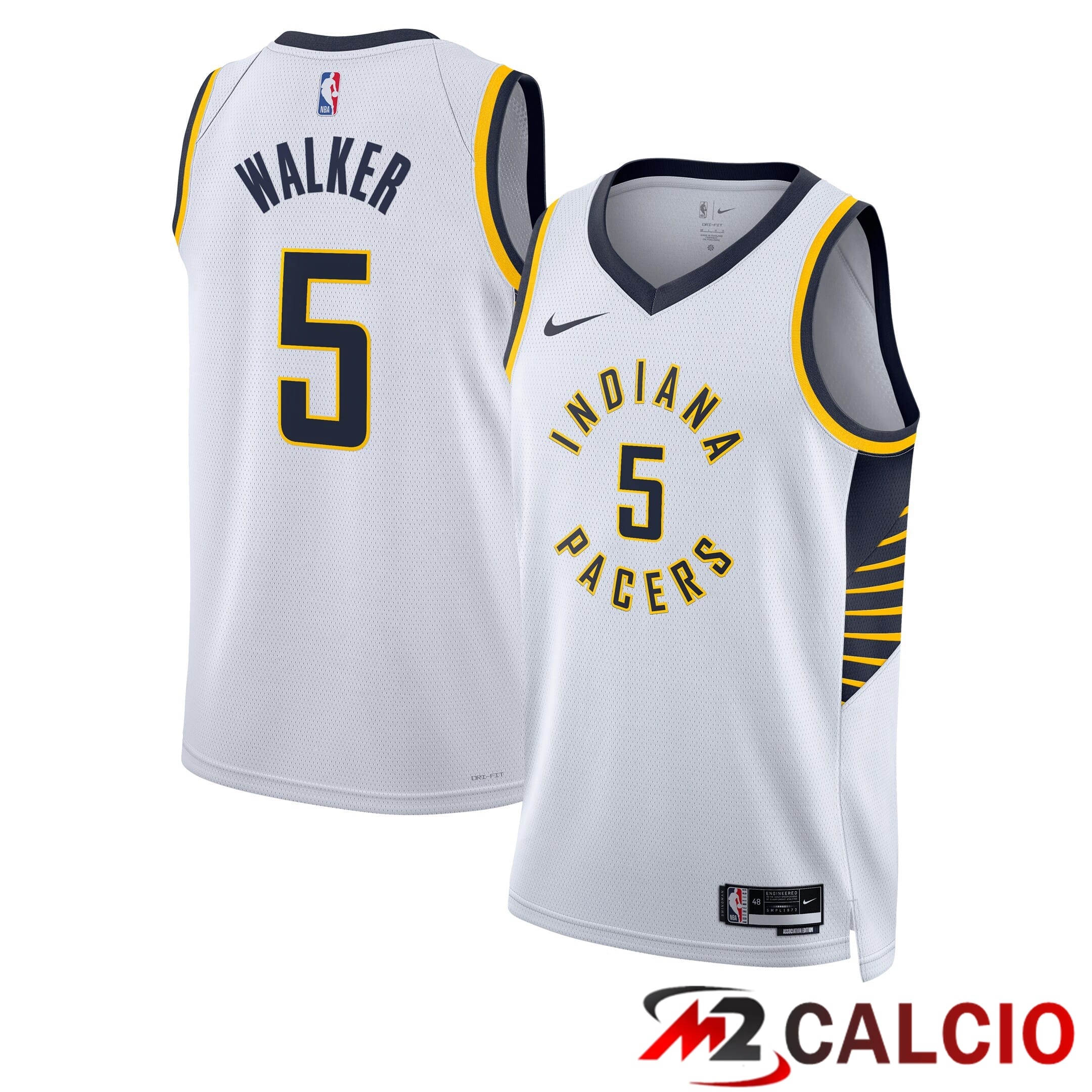 Maglie Calcio Personalizzate,Tute Calcio Squadre,Maglia Nazionale Italiana Calcio | Maglie Indiana Pacers Nike Association Edition Swingman - Bianca - Jarace Walker - Unisex