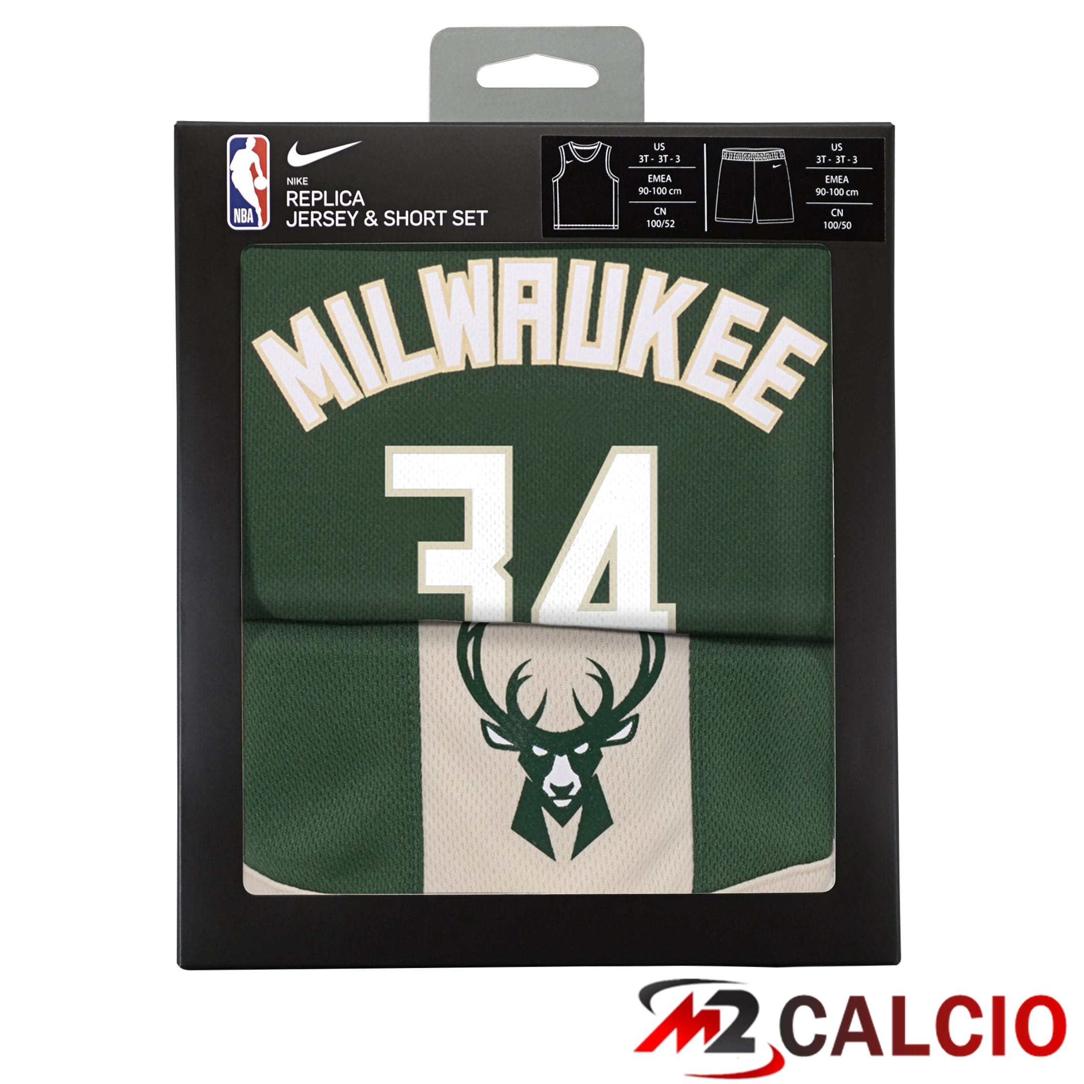 Maglie Milwaukee Bucks Cofanetto Set Replica Icona E Pantaloncini- Giannis Antetokounmpo - Neonato