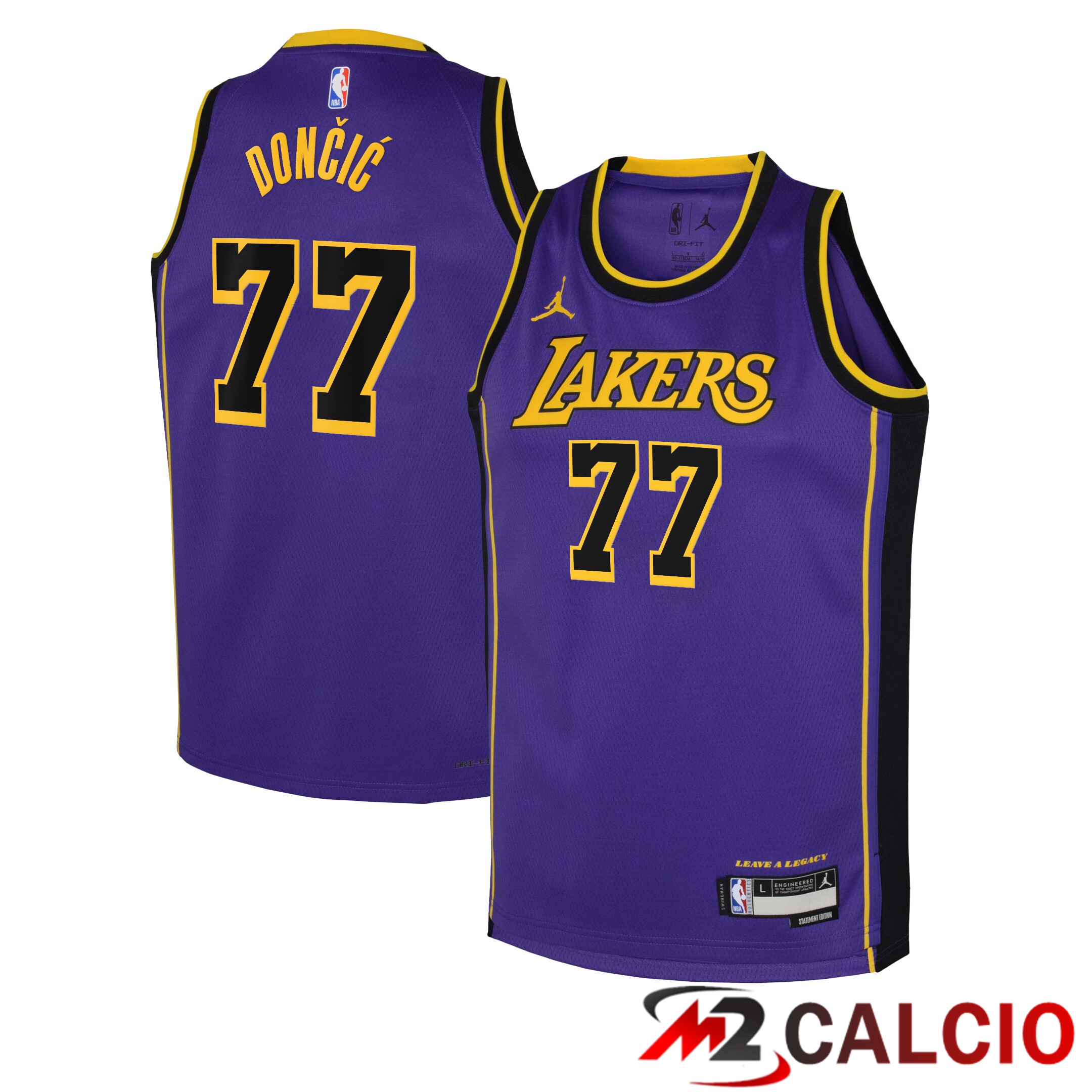 Maglie Calcio Personalizzate,Tute Calcio Squadre,Maglia Nazionale Italiana Calcio | Maglie Los Angeles Laker Jordan Brand Statement Edition Swingman - Viola - Luka Dončić - Gioventu