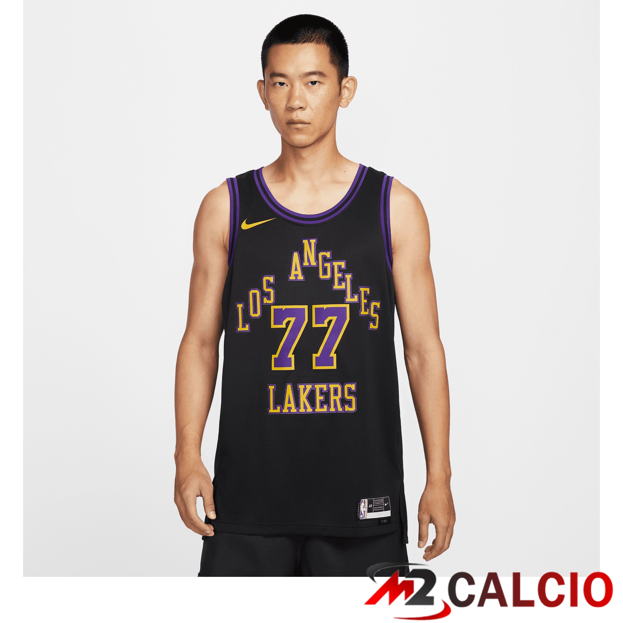 Maglie Calcio Personalizzate,Tute Calcio Squadre,Maglia Nazionale Italiana Calcio | Maglie Los Angeles Laker Nike 2025 City Edition - Doncic - Unisex