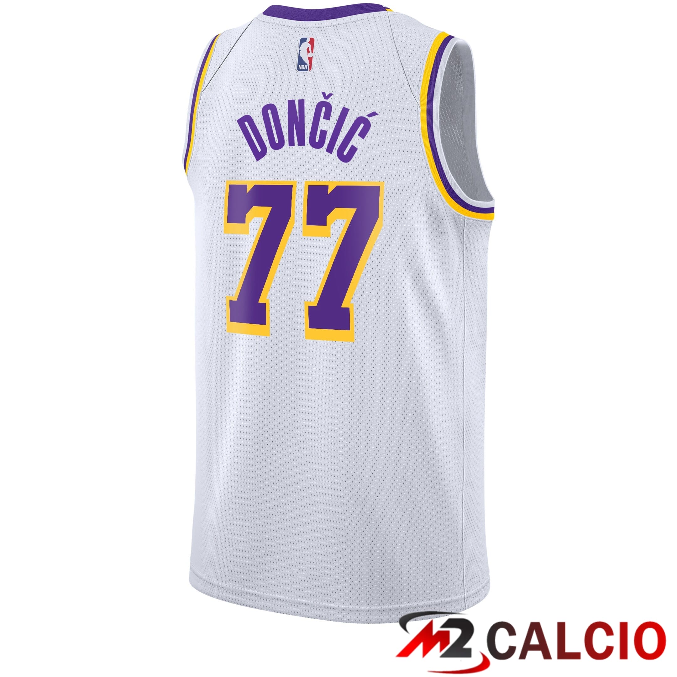 Maglie Los Angeles Laker Nike Association Edition Swingman - Bianco - Luka Dončić - Gioventu