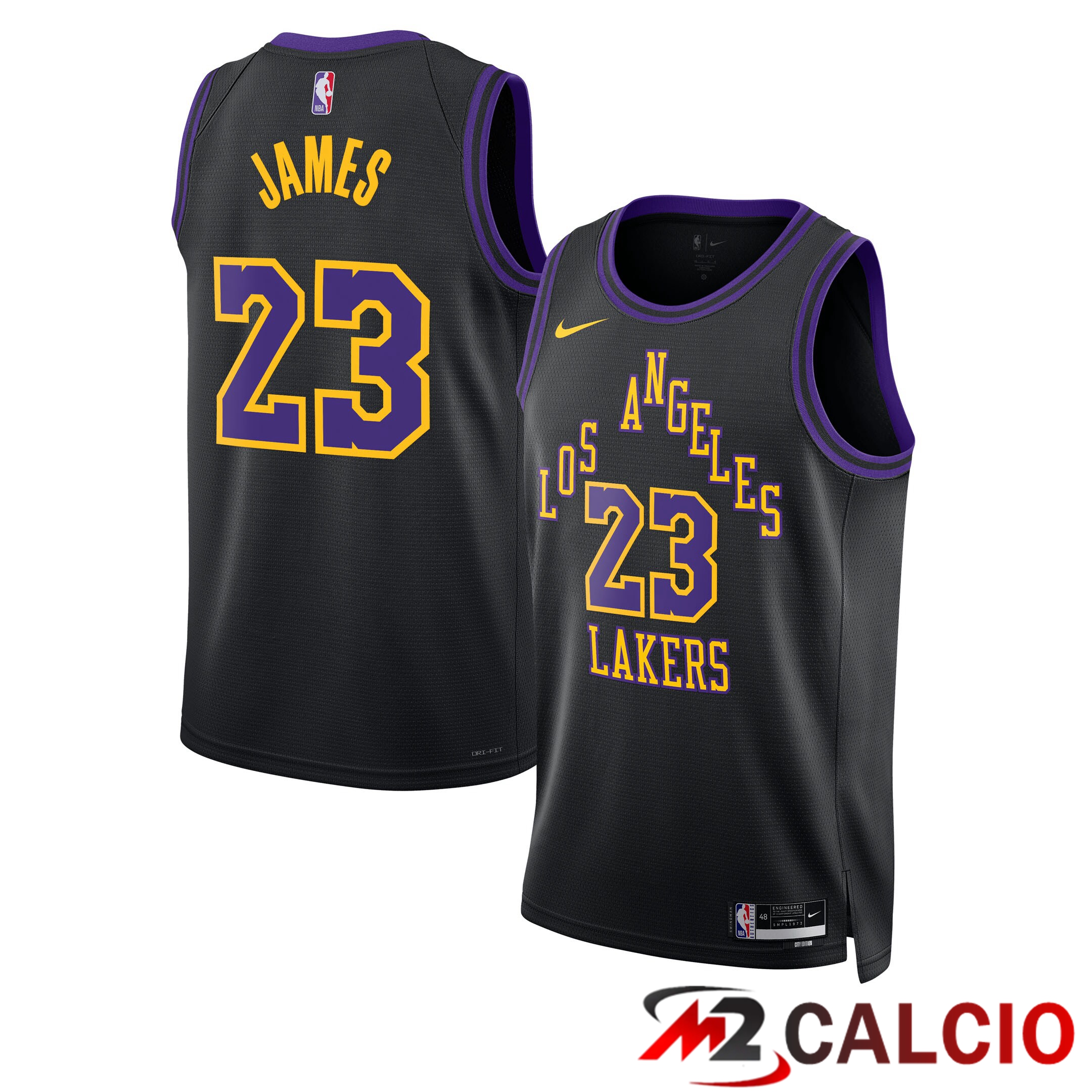 Maglie Calcio Personalizzate,Tute Calcio Squadre,Maglia Nazionale Italiana Calcio | Maglie Los Angeles Laker Nike 2025/26 City Edition Swingman - Nera - Lebron James - Unisex