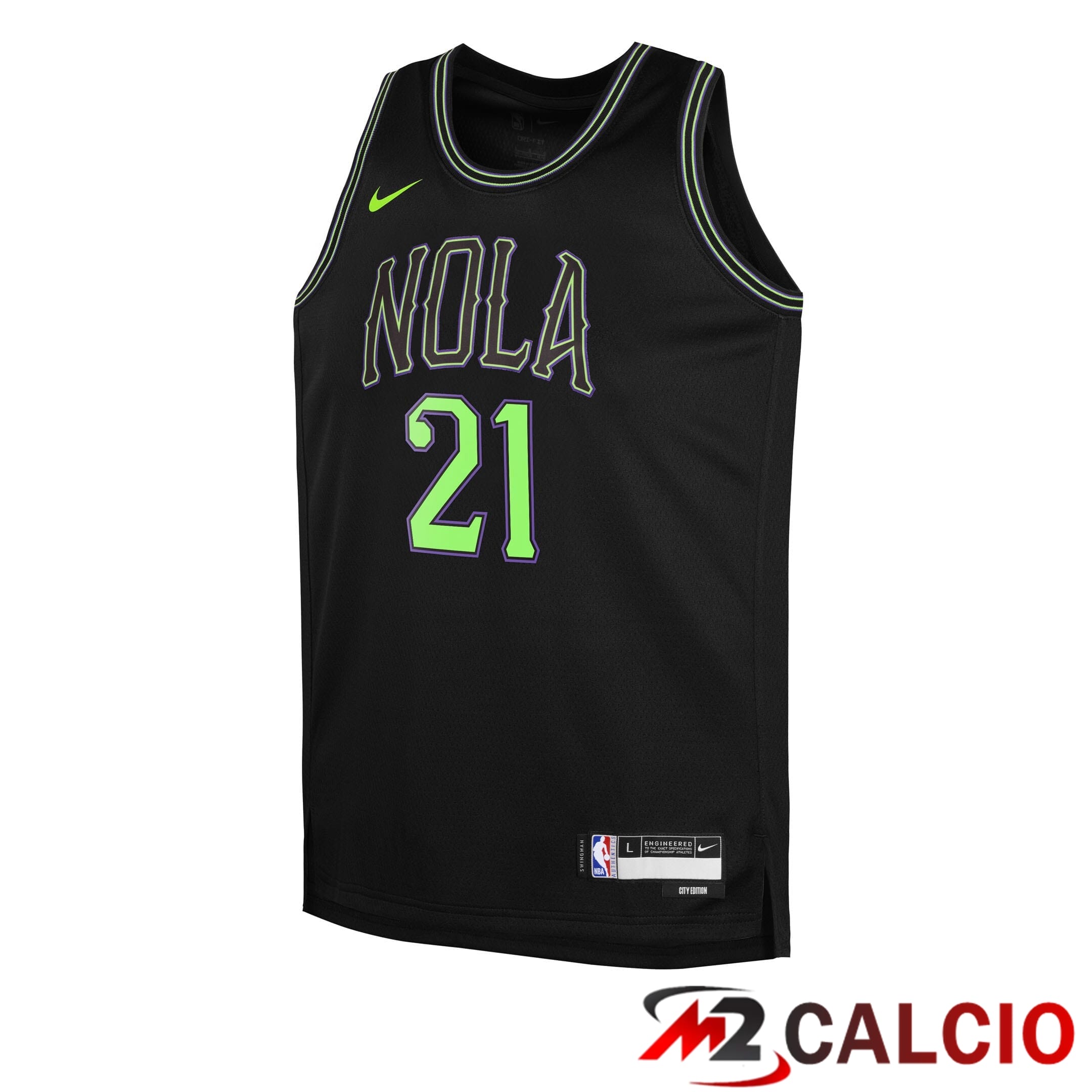 Maglie New Orleans Pelicans Nike 2025/26 City Edition Swingman - Nera - Yves Missi - Gioventu