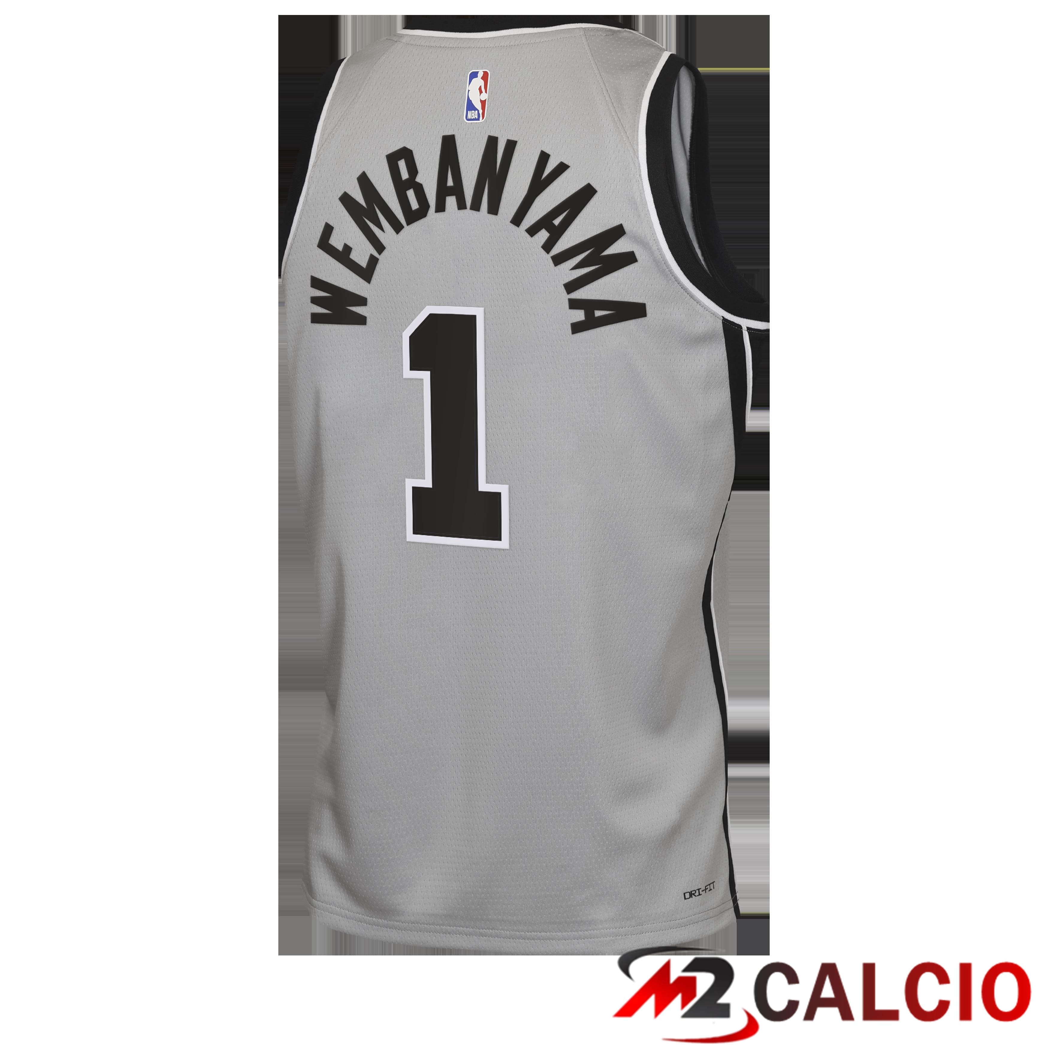 Maglie Jordan Brand Statement Edition Dei San Antonio Spurs - Grigia - Victor Wembanyama - Ragazzi