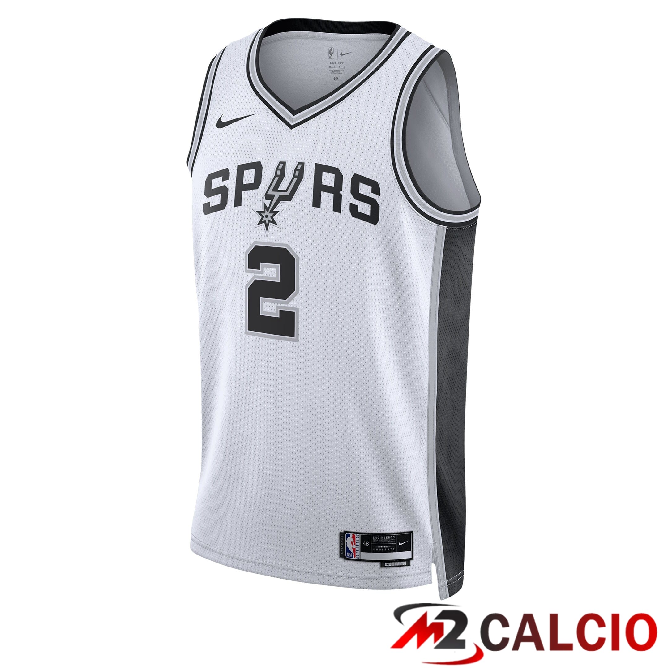 Maglie Nike Association Edition Swingman Dei San Antonio Spurs, Prima Scelta Al Draft NBA 2025 - Bianca - Dylan Harper - Unisex
