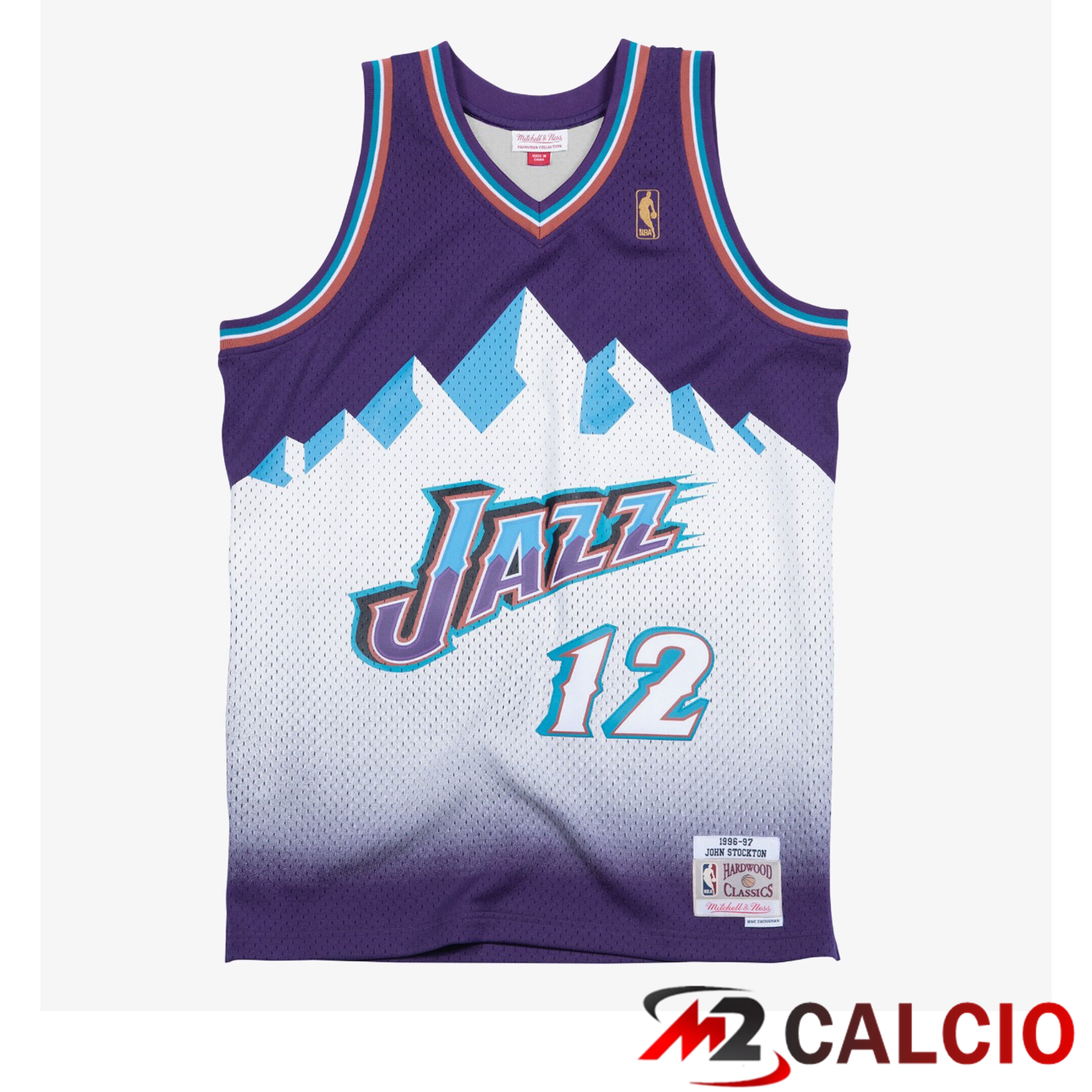 Maglie Calcio Personalizzate,Tute Calcio Squadre,Maglia Nazionale Italiana Calcio | Maglie Swingman Mitchell & Ness Degli Utah Jazz, John Stockton, 1996-97